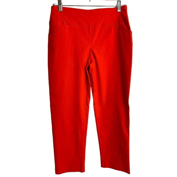 Versona Women's Red Orange Ankle Pants Size‎ 4 Modern - Picture 1 of 6